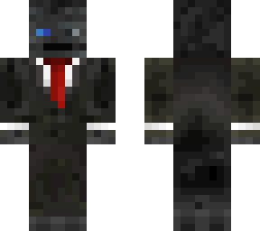(not mine, only edited) wither skeleton in tux with heterochromia