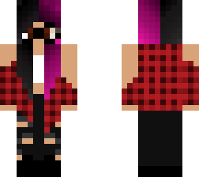 black and purple haired girl