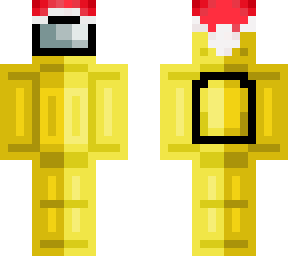 for yellow! (among us character with santa hat)
