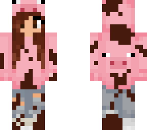 girl pig onesie dirty