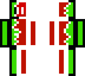 green red 3d skin