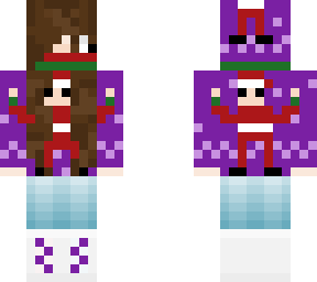 naga (in christmas scarf-mask+ugly sweater+ugly beanie+tail tucked)