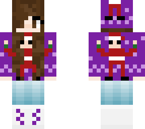 naga (in ugly christmas sweater+beanie+tail tucked)