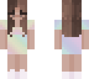 rainbow puff dress