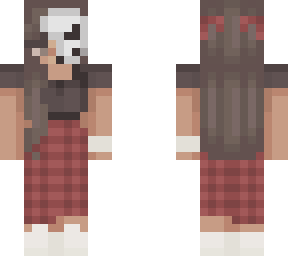 red flannel pants, skeleton