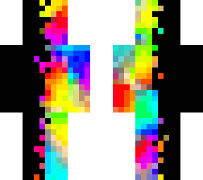 black and rainbow