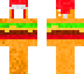 burger man with santa hat