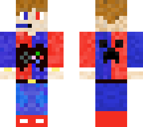 cool minecraft gamer skin with creeper 4.0