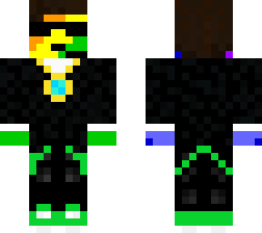 coulorful minecraft skin with headphones