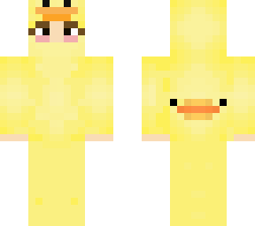 girl in duck onesie