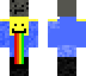 noob holding rock and barfing out rainbow