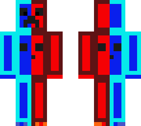red and blue creeper-slime