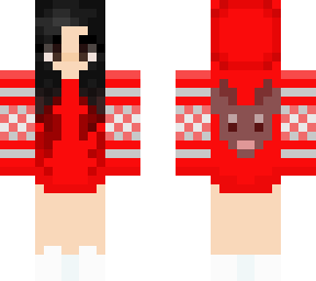 red christmas girl