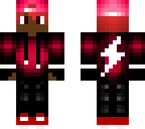red lightning hoodie