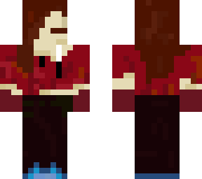 red torn jacket girl