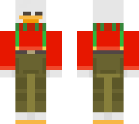 spooked christmas sweater duck with brown pants