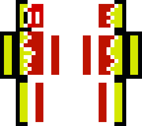 yellow red 3d skin