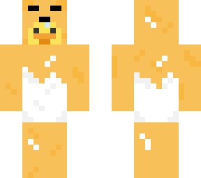 a duck wearing a gudetama onesie
