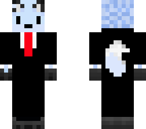 blue fox in tuxedo