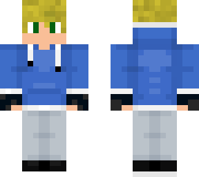 blue hoodie blonde hair