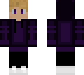 boy with dark purple hoodie