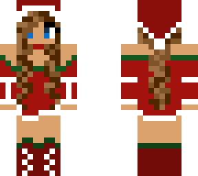 christmas girl with blue eyes