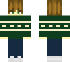 green winter sweater