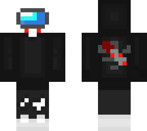 among us white imposter in hoodie