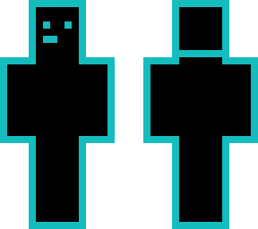blue neon outline guy