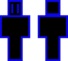 blue outline
