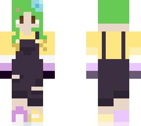 enby with green hair