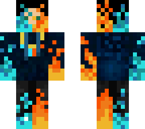 fire and ice (remastered(dark hair(fire on face)))