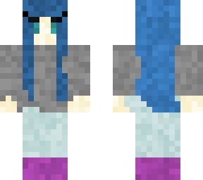 girl with blue hair