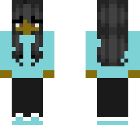 girl with cyan shirt