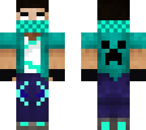 herobrine with a battle/covid-19 mask