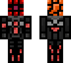 red rubik's cube cat in exo-skeleton