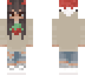 santa light hoodie strawberry girl