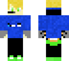blond gamer with blue hoodie