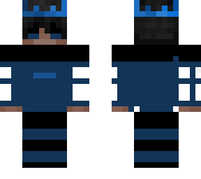 blue herobrine with crown