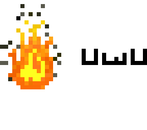 fire uwu on back