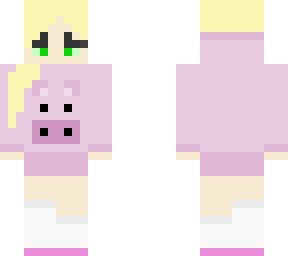pig hoodie girl