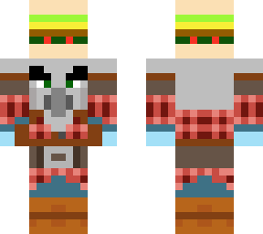 pillager with hamburger