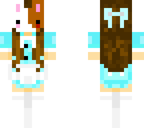 vanny in a cyan maid outfit.
