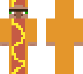 villager with hotdog costume