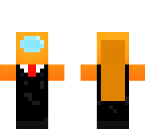 among us orange with suit