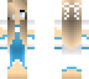blue and white dress