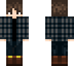 boy wearing gray flannel and black jeans