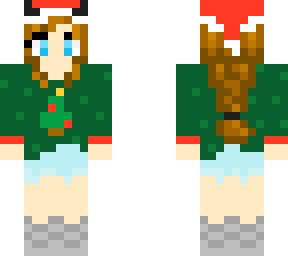 christmas girl with dragon horns
