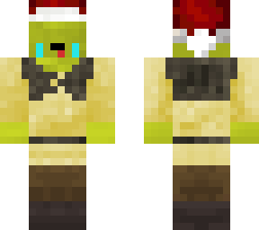 crying shrek in a santa hat <3