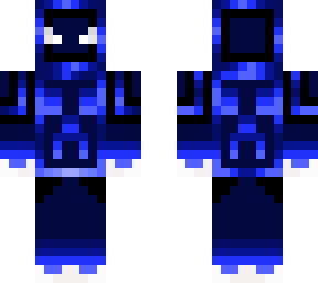 cyber warrior (blue) face under helmet